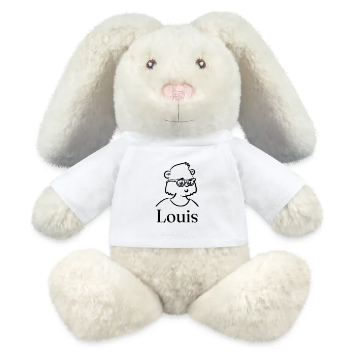 Peluche lapin personnalisée au prénom Louis