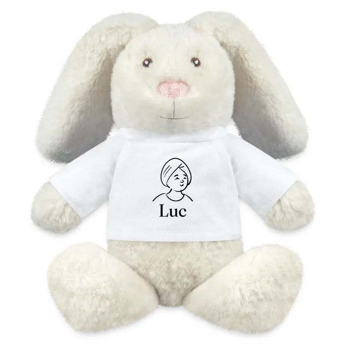 Peluche lapin personnalisée au prénom Luc
