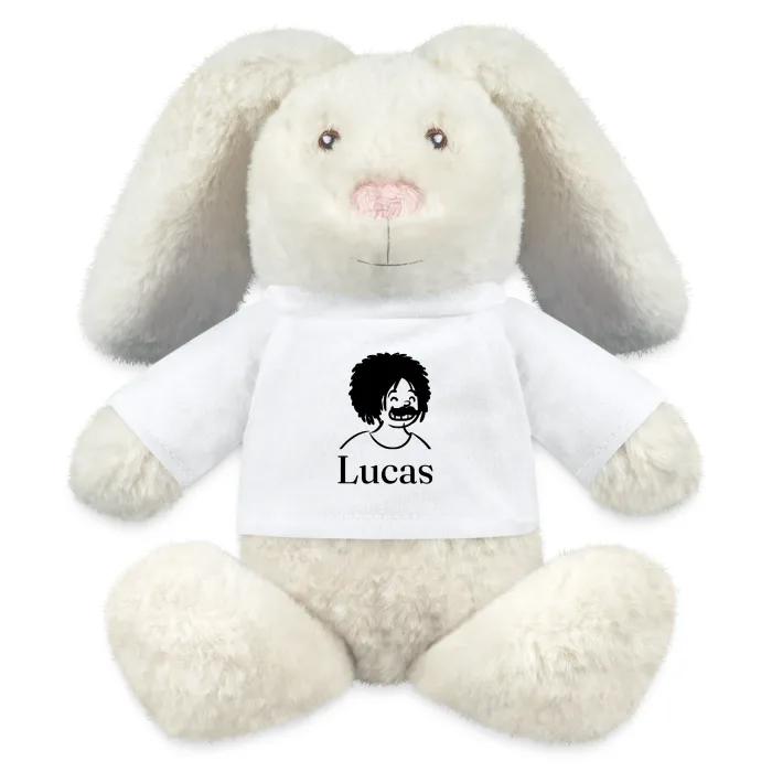 Peluche lapin personnalisée au prénom Lucas