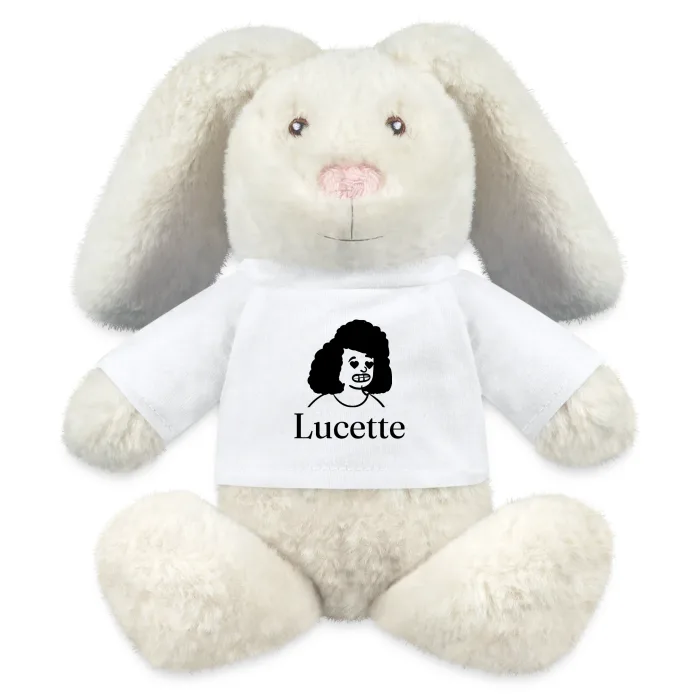 Peluche lapin personnalisée au prénom Lucette