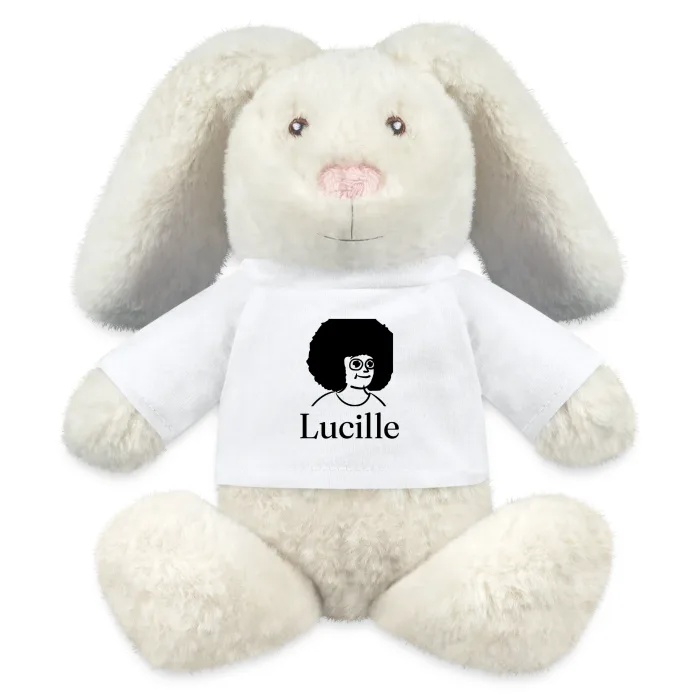 Peluche lapin personnalisée au prénom Lucille