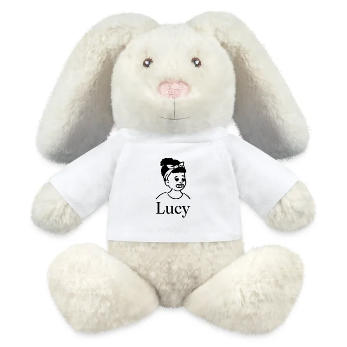 Peluche lapin personnalisée au prénom Lucy