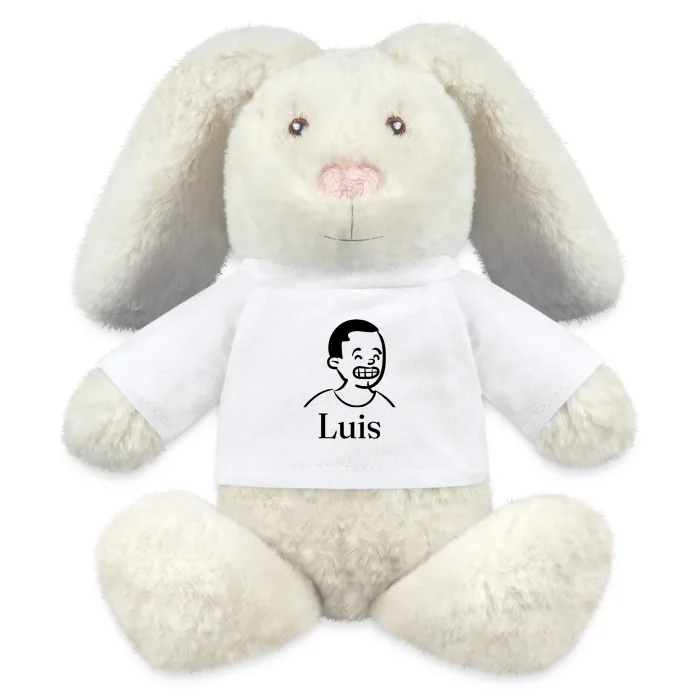 Peluche lapin personnalisée au prénom Luis