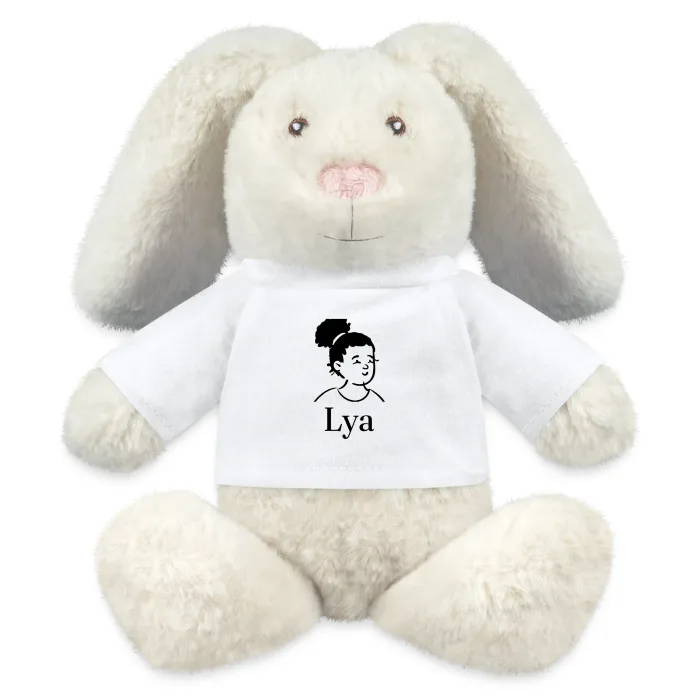 Peluche lapin personnalisée au prénom Lya