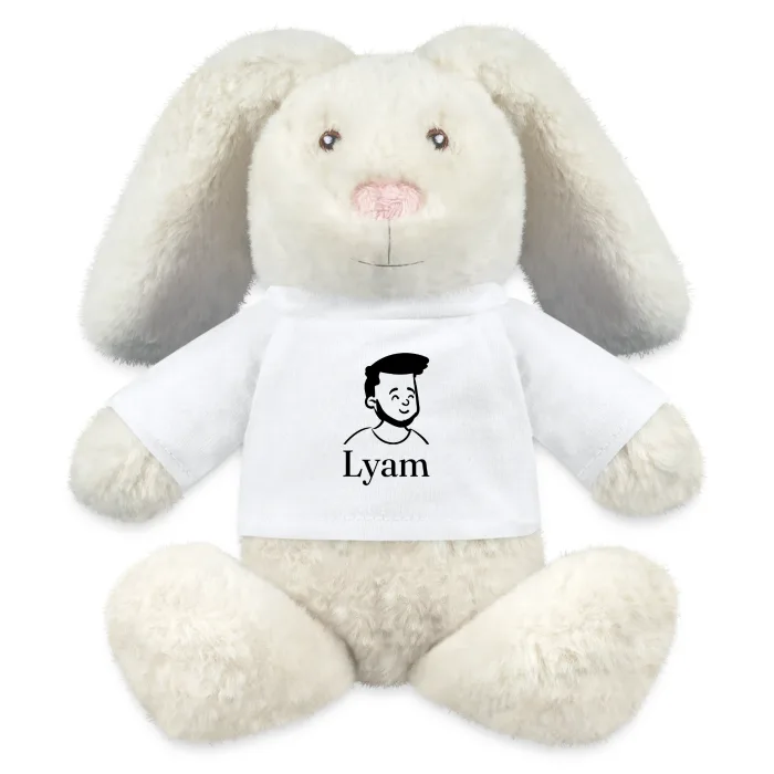 Peluche lapin personnalisée au prénom Lyam