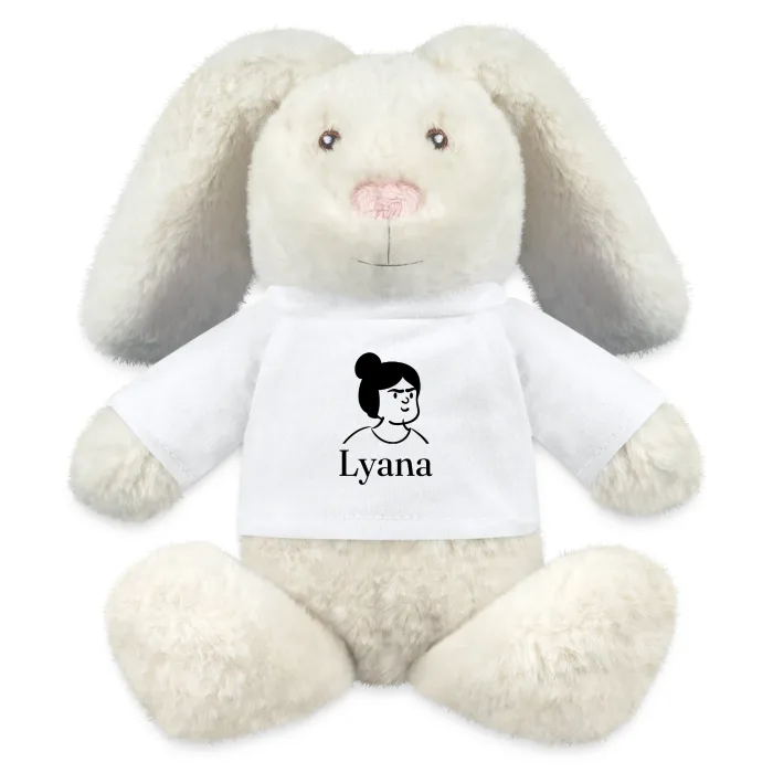 Peluche lapin personnalisée au prénom Lyana