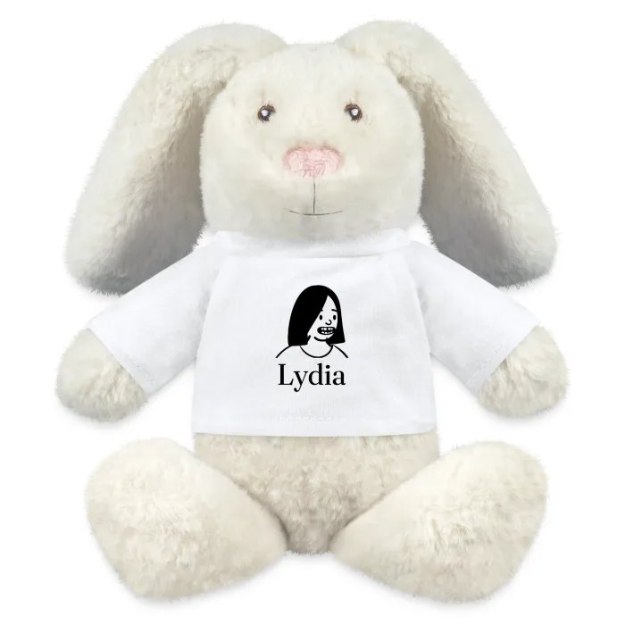 Peluche lapin personnalisée au prénom Lydia