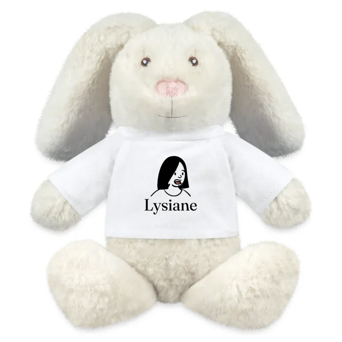 Peluche lapin personnalisée au prénom Lysiane