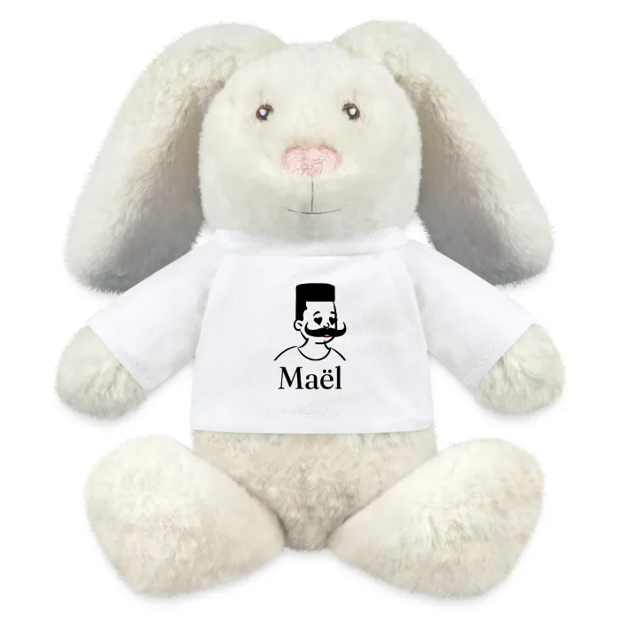 Peluche lapin personnalisée au prénom Maël