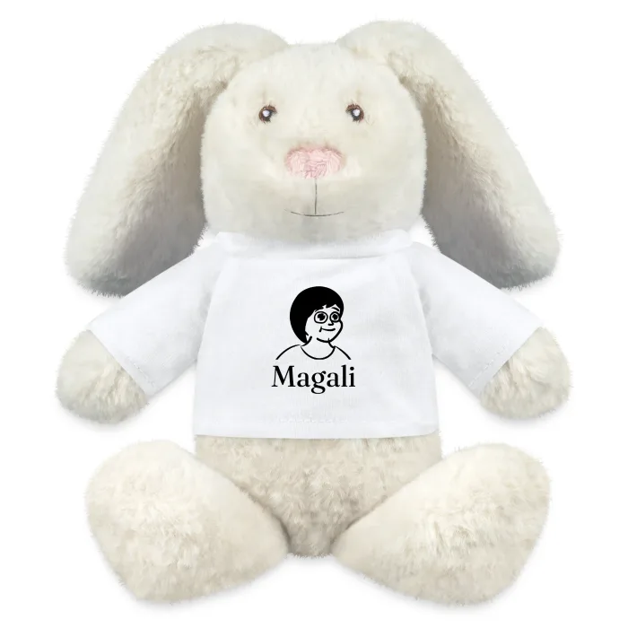 Peluche lapin personnalisée au prénom Magali