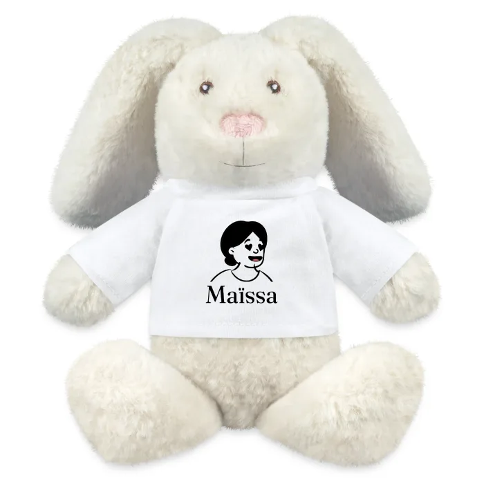 Peluche lapin personnalisée au prénom Maïssa