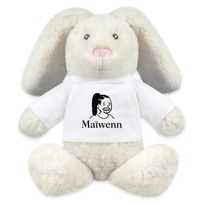 Peluche lapin personnalisée au prénom Maïwenn