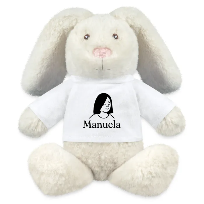 Peluche lapin personnalisée au prénom Manuela