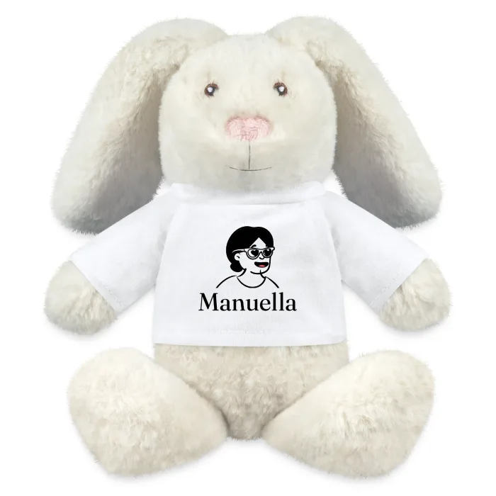 Peluche lapin personnalisée au prénom Manuella