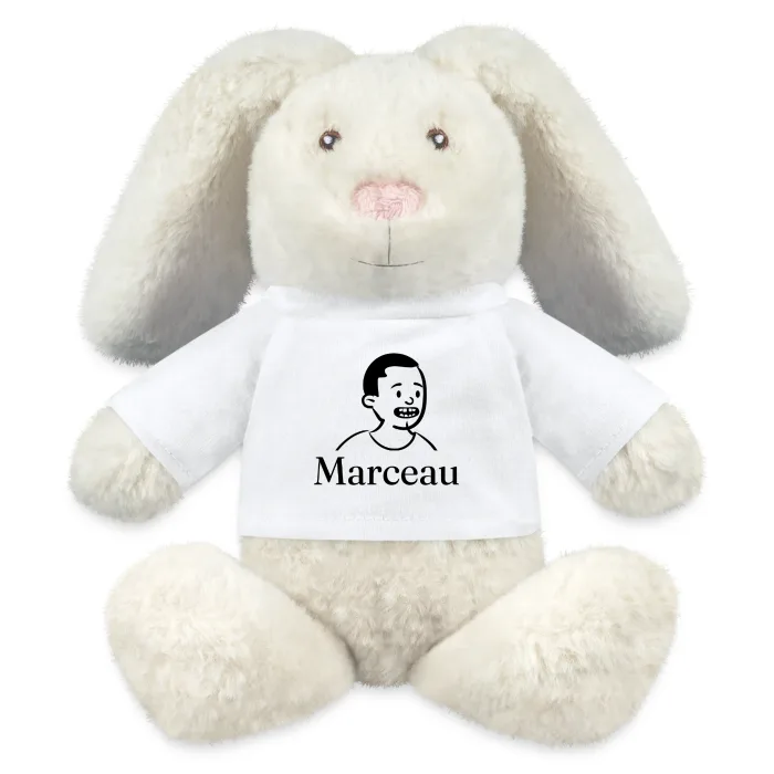 Peluche lapin personnalisée au prénom Marceau