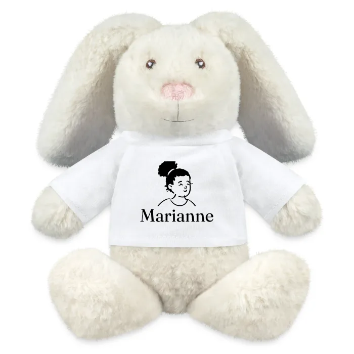 Peluche lapin personnalisée au prénom Marianne