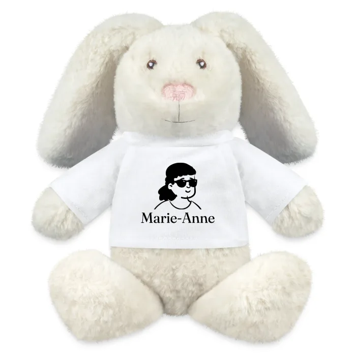 Peluche lapin personnalisée au prénom Marie-Anne