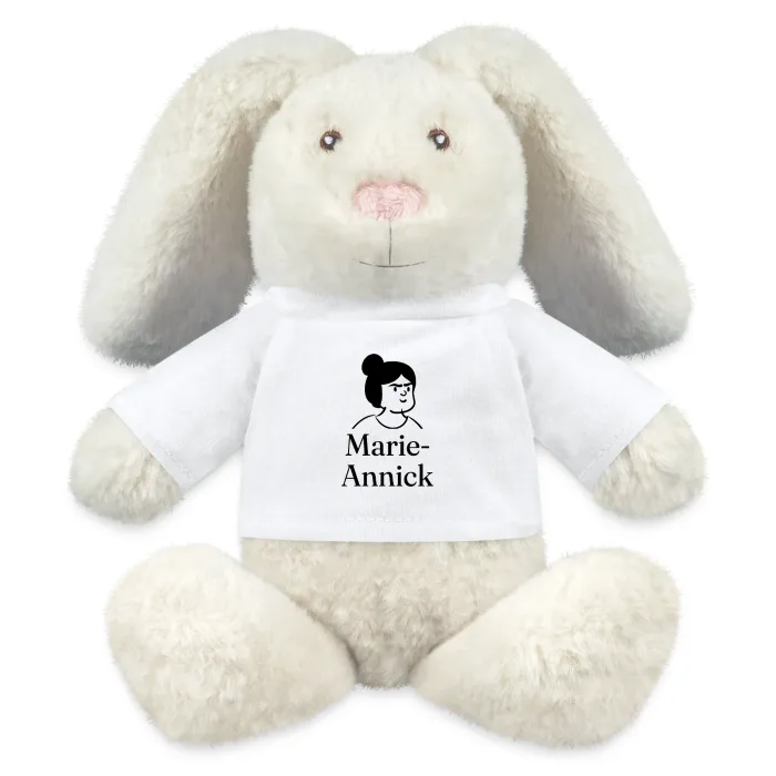 Peluche lapin personnalisée au prénom Marie-Annick