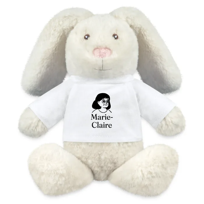 Peluche lapin personnalisée au prénom Marie-Claire