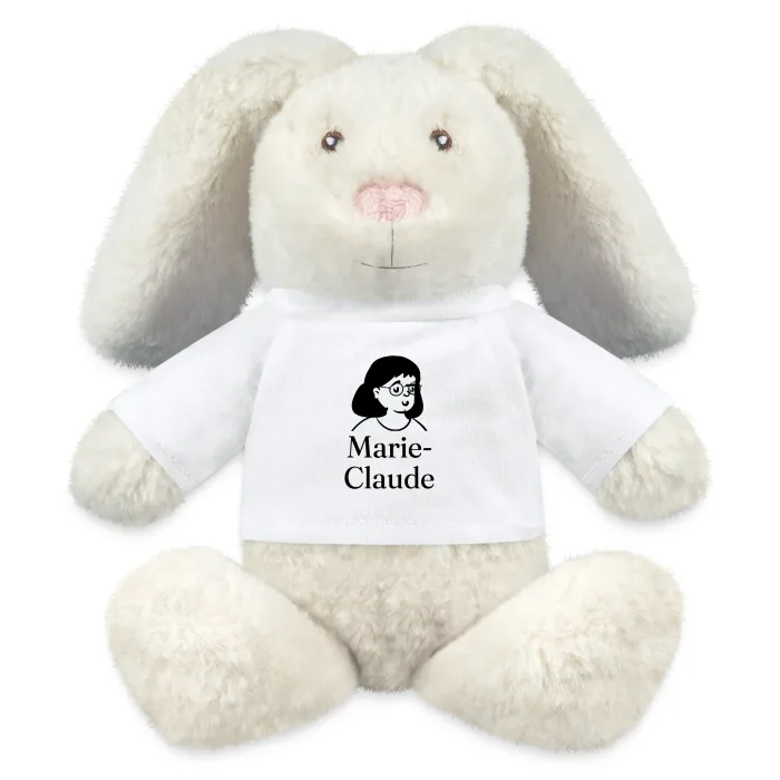Peluche lapin personnalisée au prénom Marie-Claude