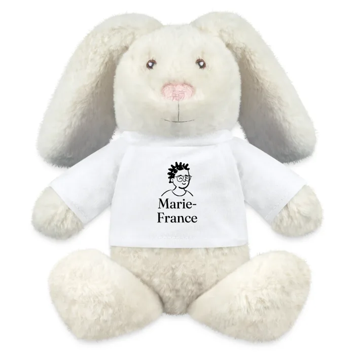 Peluche lapin personnalisée au prénom Marie-France