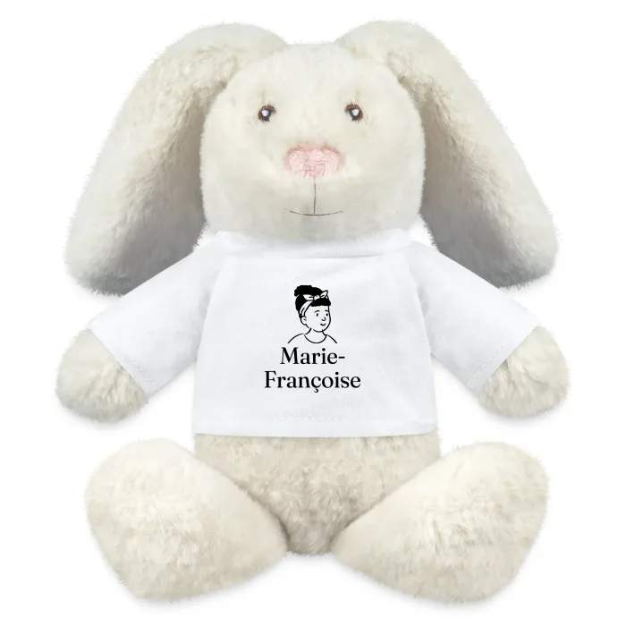Peluche lapin personnalisée au prénom Marie-Françoise