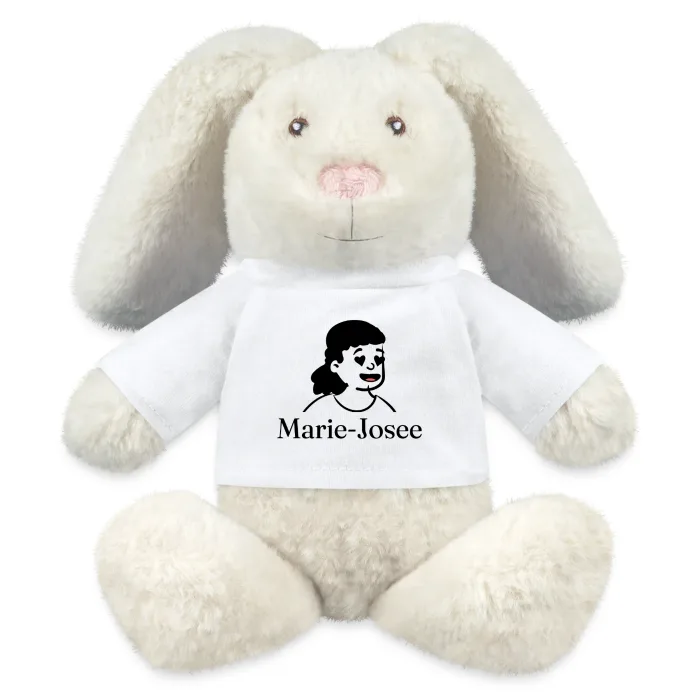 Peluche lapin personnalisée au prénom Marie-Josee