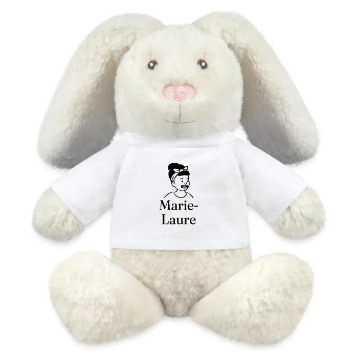 Peluche lapin personnalisée au prénom Marie-Laure