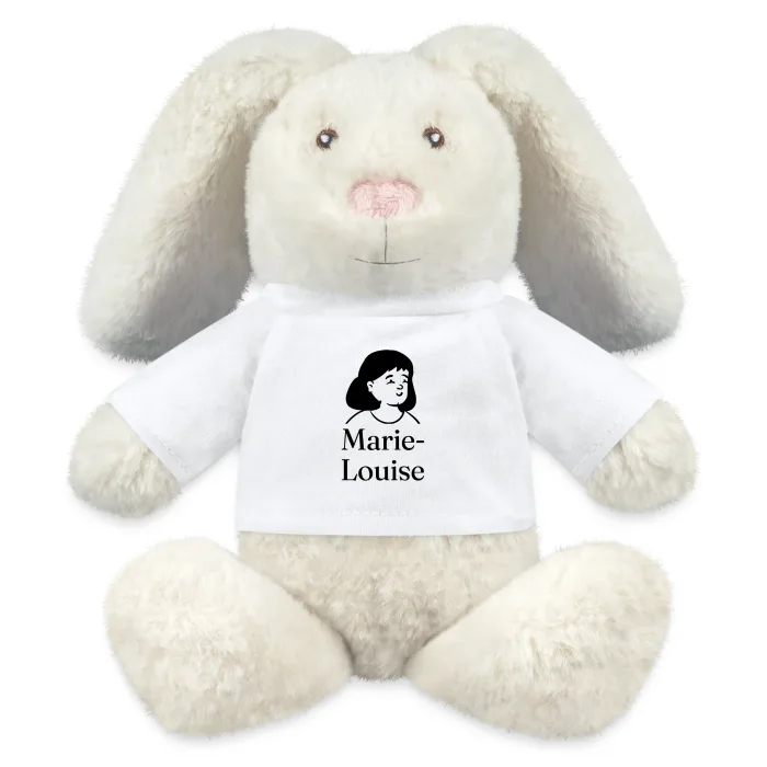 Peluche lapin personnalisée au prénom Marie-Louise