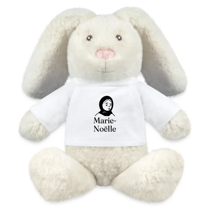Peluche lapin personnalisée au prénom Marie-Noëlle