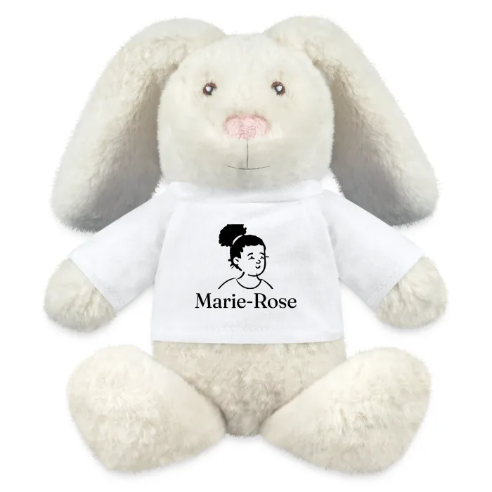 Peluche lapin personnalisée au prénom Marie-Rose