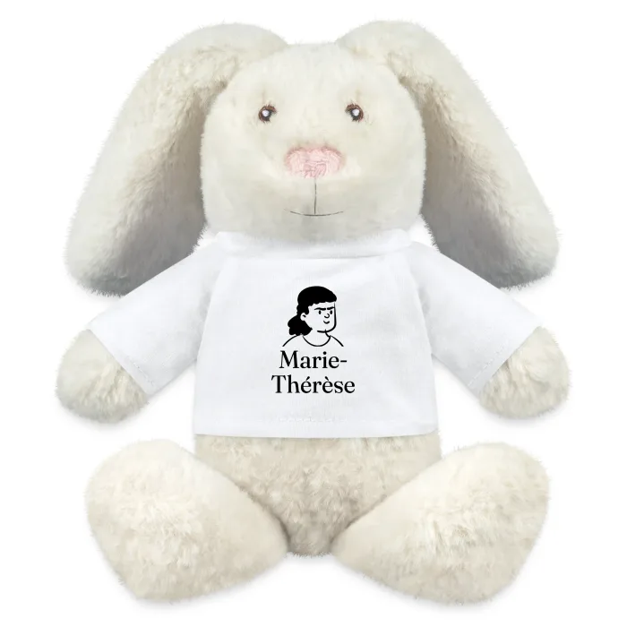 Peluche lapin personnalisée au prénom Marie-Thérèse