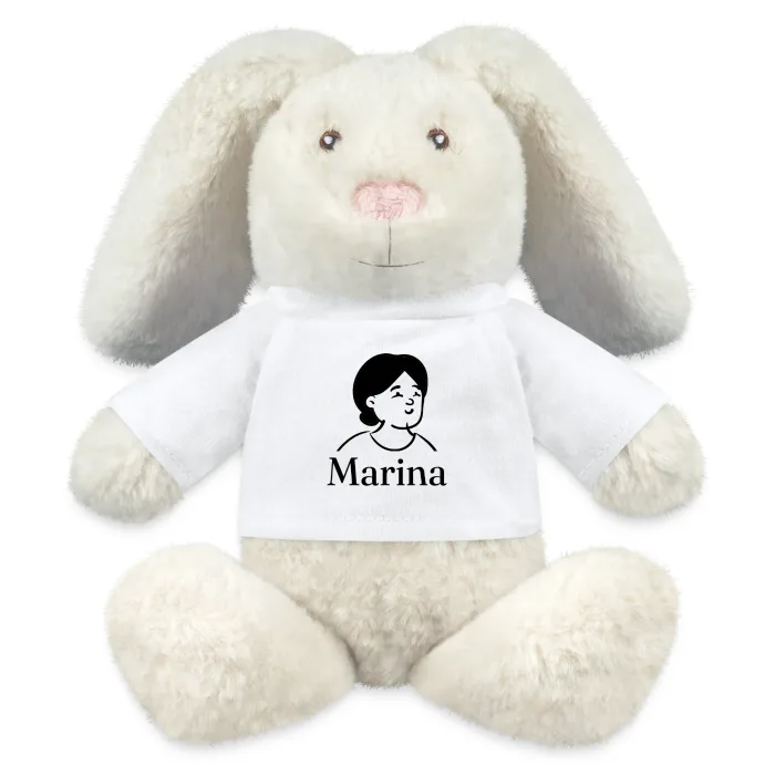 Peluche lapin personnalisée au prénom Marina