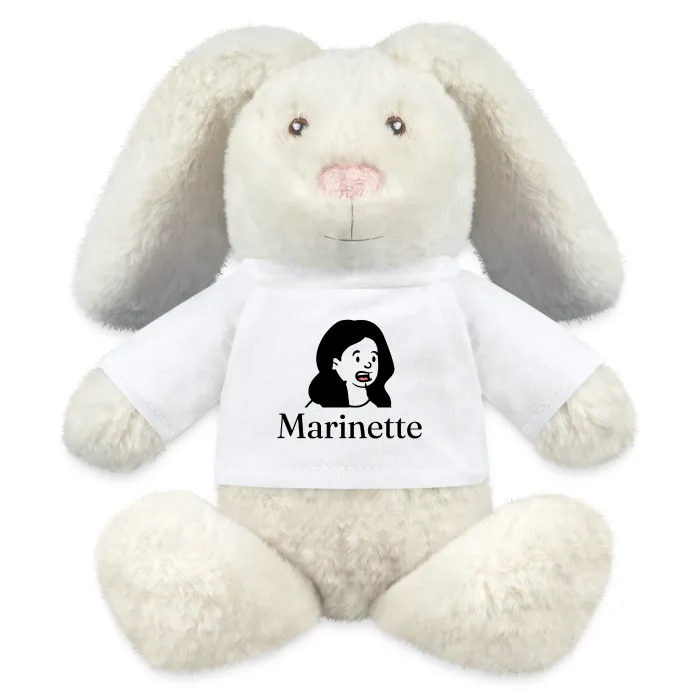 Peluche lapin personnalisée au prénom Marinette