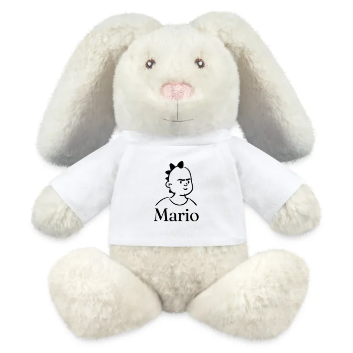 Peluche lapin personnalisée au prénom Mario