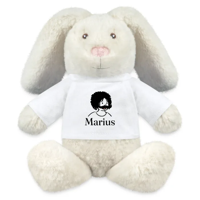Peluche lapin personnalisée au prénom Marius