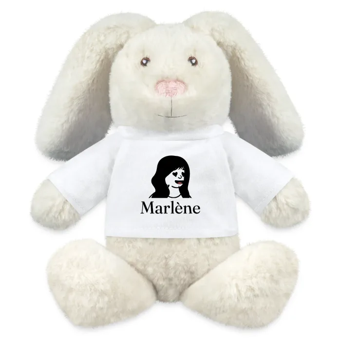 Peluche lapin personnalisée au prénom Marlène