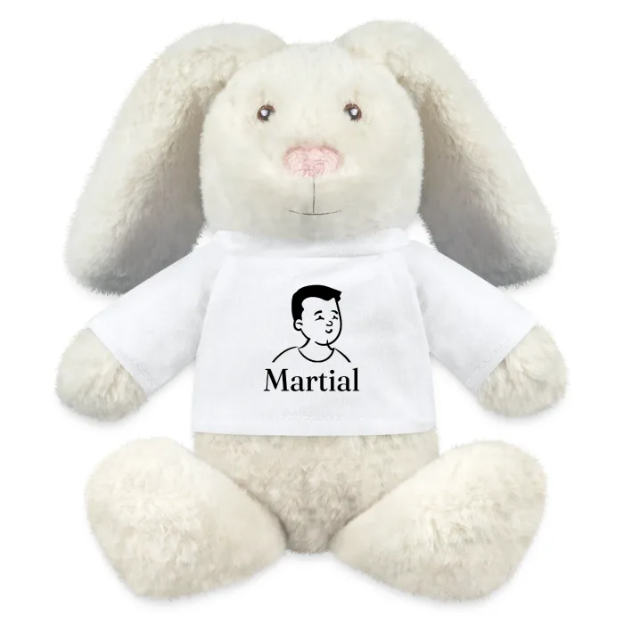 Peluche lapin personnalisée au prénom Martial