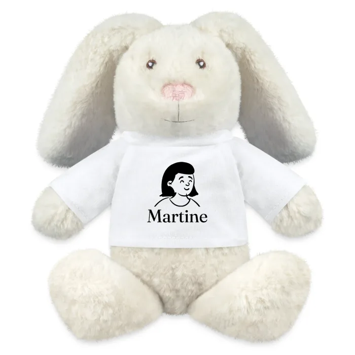 Peluche lapin personnalisée au prénom Martine