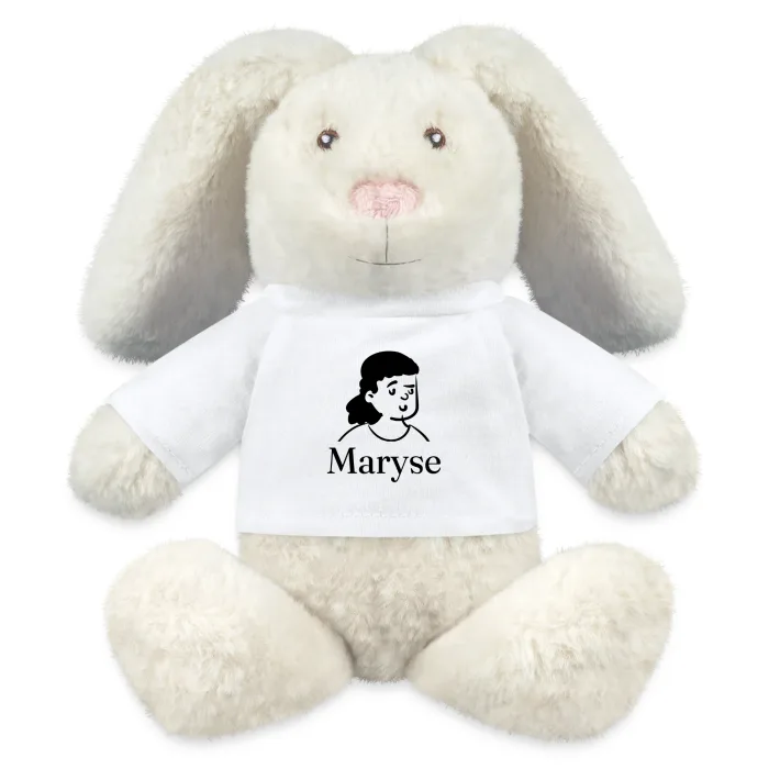 Peluche lapin personnalisée au prénom Maryse