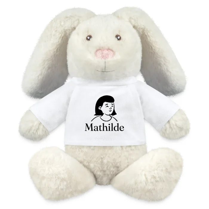 Peluche lapin personnalisée au prénom Mathilde