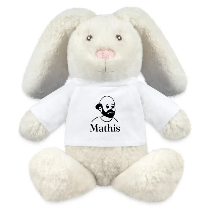 Peluche lapin personnalisée au prénom Mathis