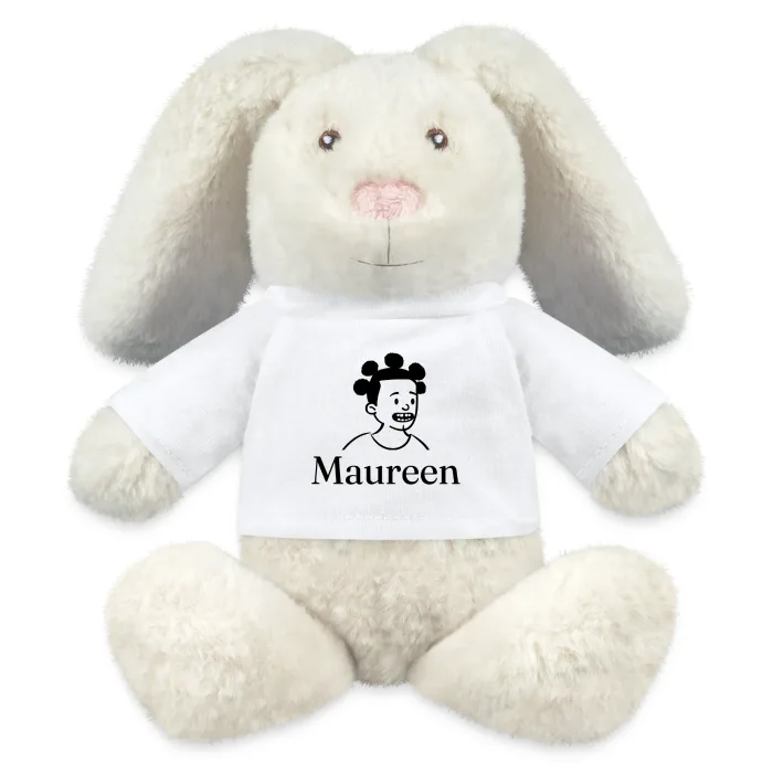 Peluche lapin personnalisée au prénom Maureen