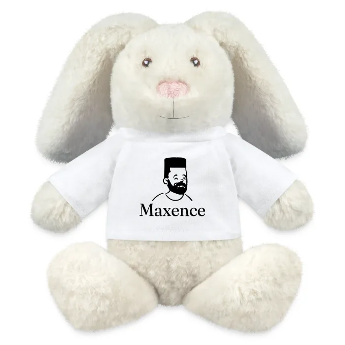 Peluche lapin personnalisée au prénom Maxence