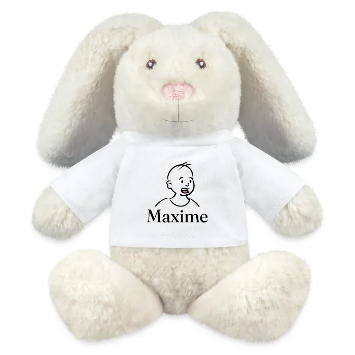 Peluche lapin personnalisée au prénom Maxime