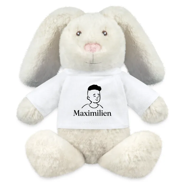 Peluche lapin personnalisée au prénom Maximilien