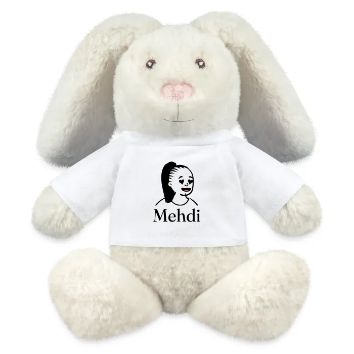 Peluche lapin personnalisée au prénom Mehdi
