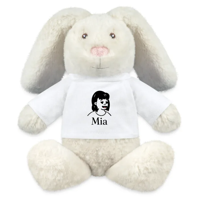 Peluche lapin personnalisée au prénom Mia