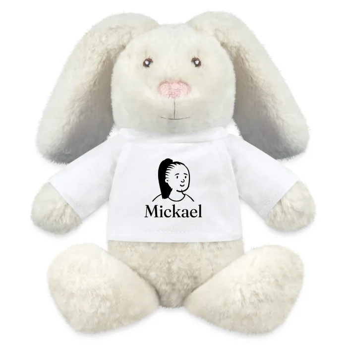 Peluche lapin personnalisée au prénom Mickael