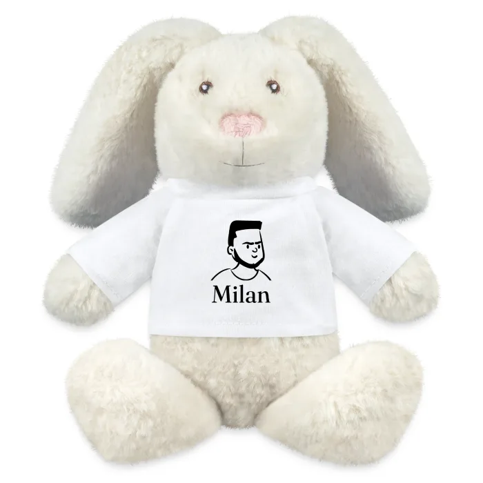 Peluche lapin personnalisée au prénom Milan
